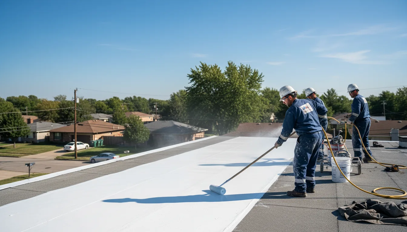 Commercial roof coating in Fall River, KS near me